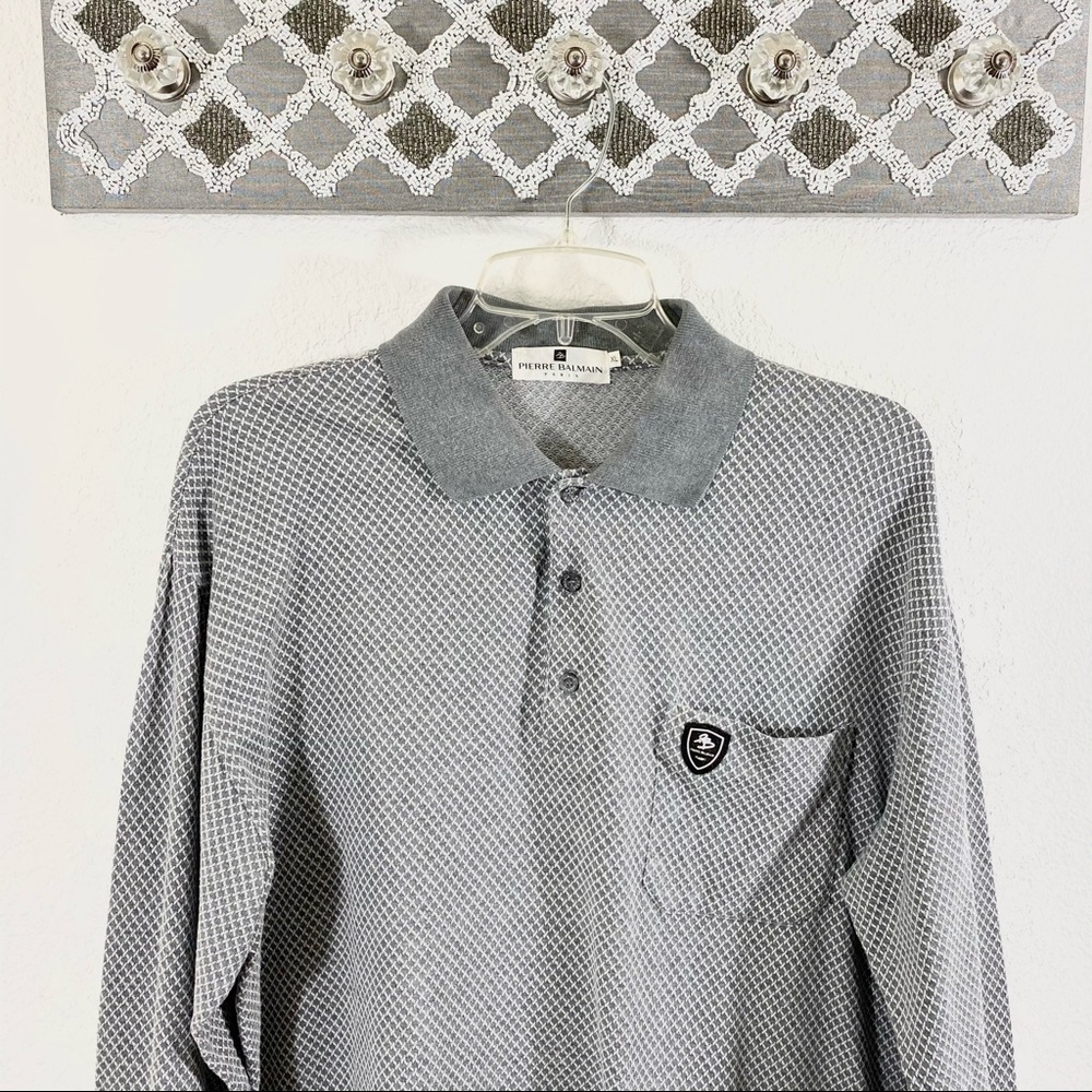 Pierre Balmain Long Sleeve Polo Knit Top, Men’s XL - Picture 3 of 10